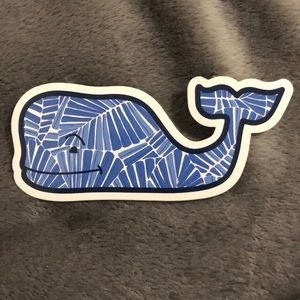 Blue Design Vineyard Vine Whale Sticker!! (RARE)